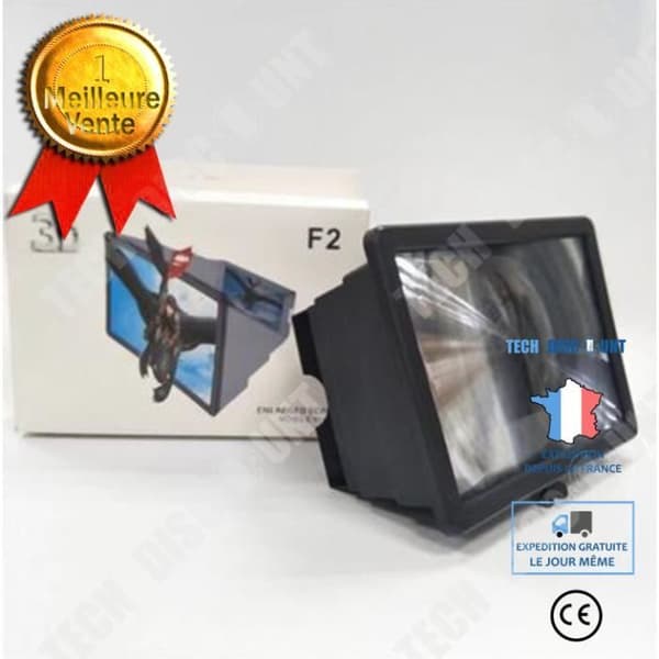TD® Bärbar 3D Skärmförstoring HD Videoförstärkare Bordsställ - SVART