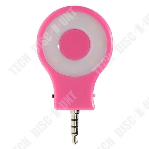 TD® Mini LED Smartphone Blixt Fotografering Framkamera Flera lampor för mobiltelefon Rosa fotografitillbehör