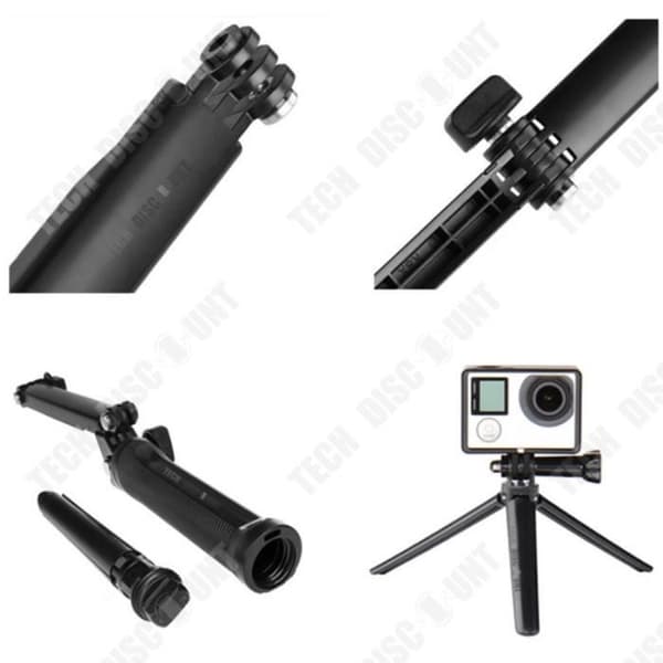 TD® Hero4/3+3-vägs actionkamerafäste Trevägs justerbar arm Multifunktionell
