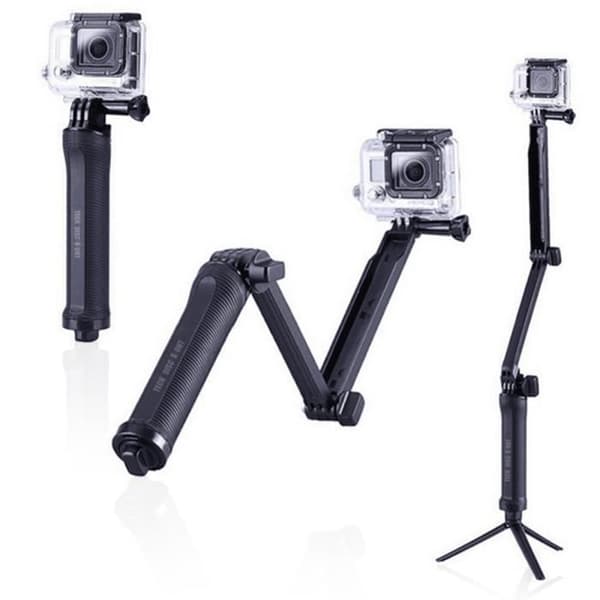 TD® Hero4/3+3-vägs actionkamerafäste Trevägs justerbar arm Multifunktionell