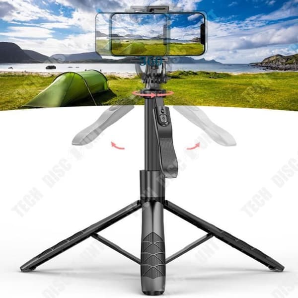 TD® Selfie stick stativ kamerafäste anti-shake utomhus live streaming stöd 360 panorama bluetooth fotografering
