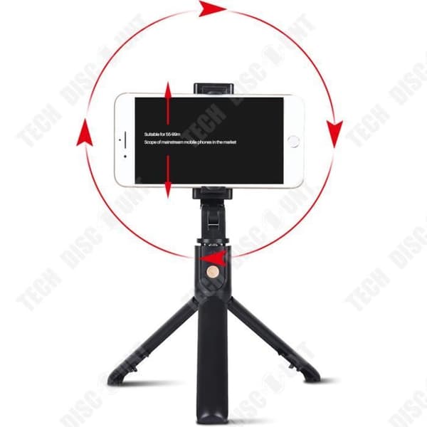 TD® Bluetooth selfie stick mobiltelefon hållare horisontell fotografering universal vertikal fotografering stativ