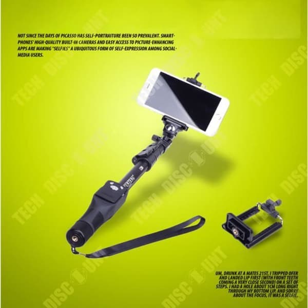 TD® Selfie artefakt bluetooth selfie stick rekommenderad fjärrkontroll mobiltelefon kamera selfie stick