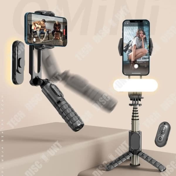 TD® Bluetooth-fjärrkontroll skönhetsfyllningsljus mobiltelefon selfiestick enkelaxel kardan-anti-shake-fotografering