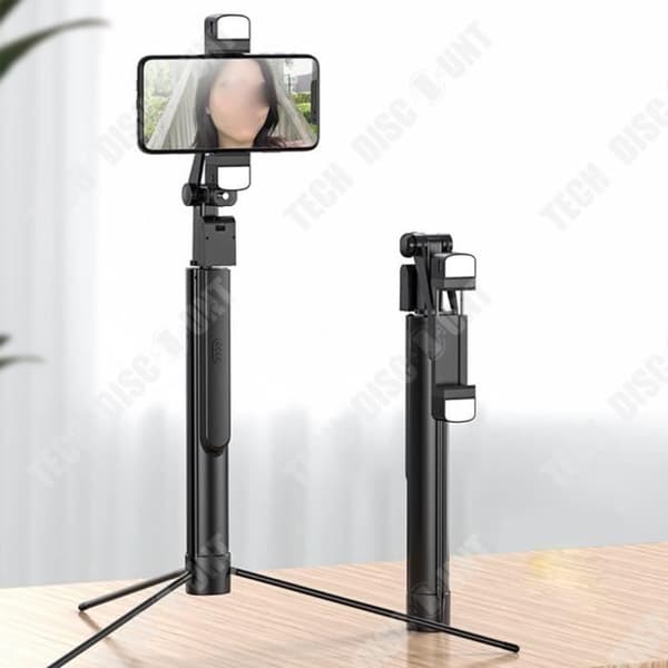 TD® Outdoor Selfie Stick Aluminiumlegering Stativ Selfie Stick 1,7 m Bluetooth Fjärrkontroll Fill Light Pho Stick