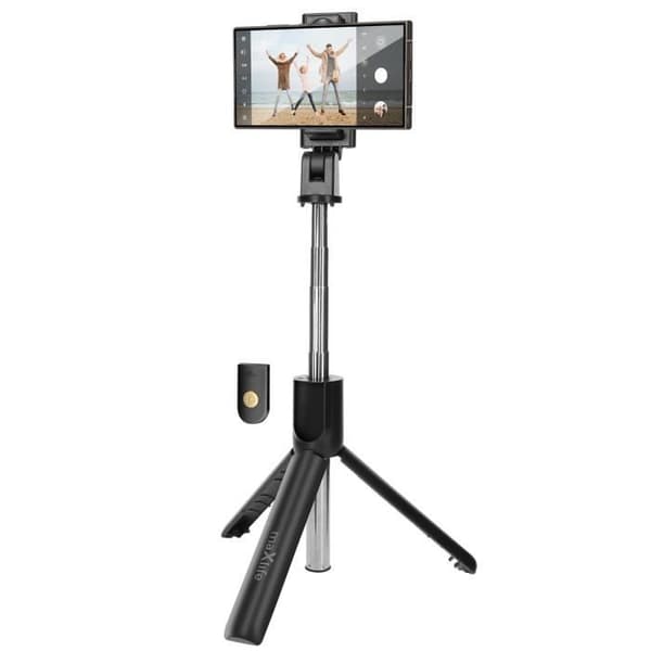 Selfie-pinne Bluetooth med stativ som kan förlängas till 69 cm Maxlife Svart