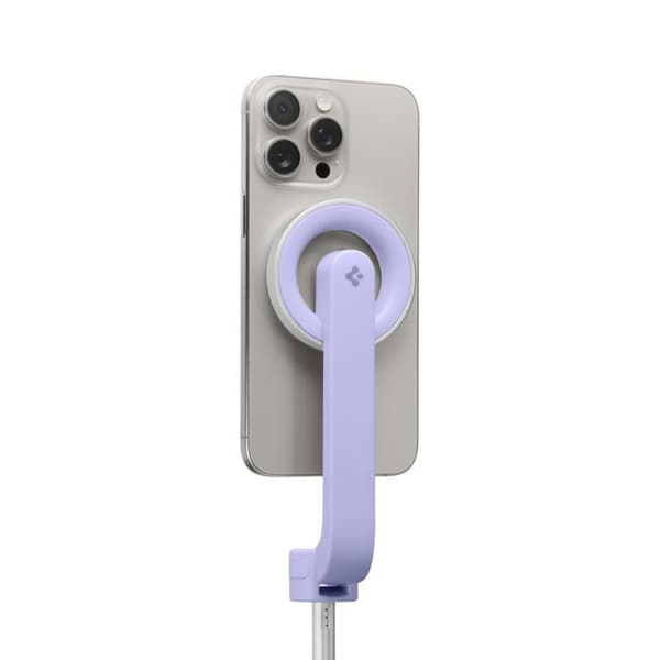 Spigen - Selfie Stick (S571W) - MagSafe-kompatibel, med stativ, stabil, Bluetooth, för iOS och Android - Lavendel