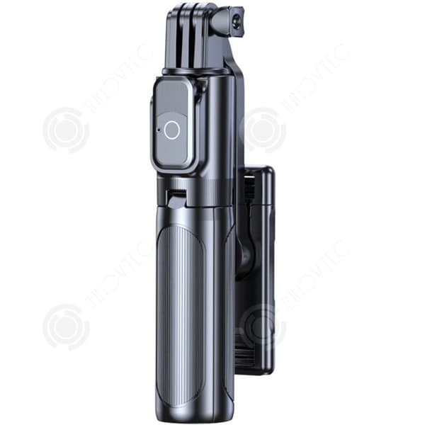 INN Selfiestick 75cm stativ för selfies med mobiltelefonstöd för resor, förvaring 15cm, bluetooth fjärrkontroll mini