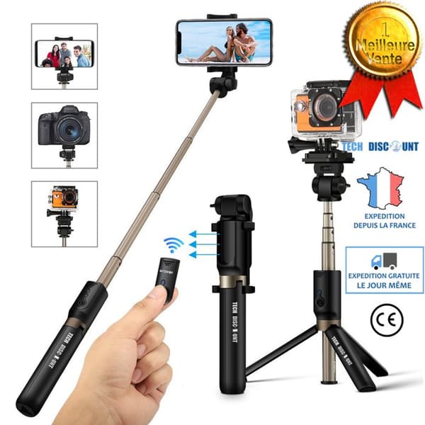 Selfiestång TD® 12x5x3,5cm telefon kamera smartphone selfiestång bluetooth stativ bärbar selfiestång
