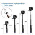Miniatyrbild 3 av 4: AFAITH Selfie Stick för GoPro-kamera, 19-polig justerbar Monopod-förlängningsstång för GoPro Hero13/12/11/10/9/8/7 Svart