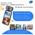 Miniatyrbild 2 av 2: 360-kamera - KANDAO - QooCam Fun - Svart - Live RTMP/RTMPS - Upplösning 3840×1920