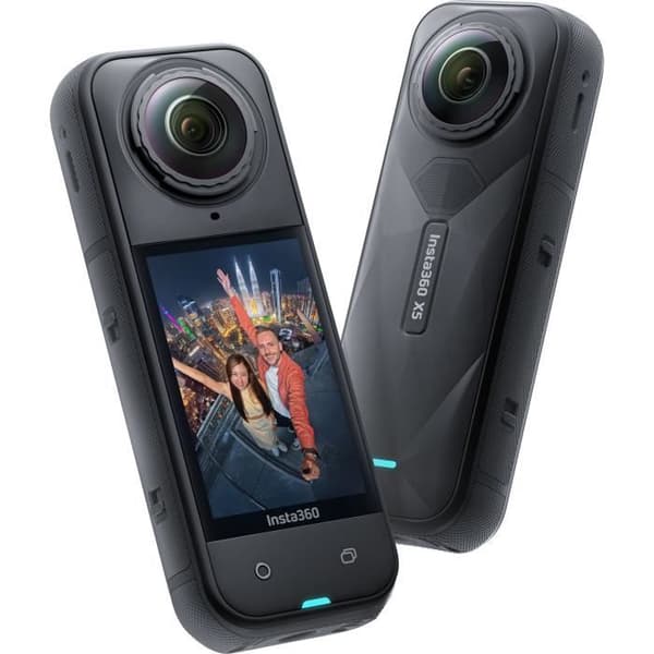 Stabiliserad sportkamera Insta360 X5 360° 8K vattentålig, toppnivå i lågt ljus, osynlig selfiepinne