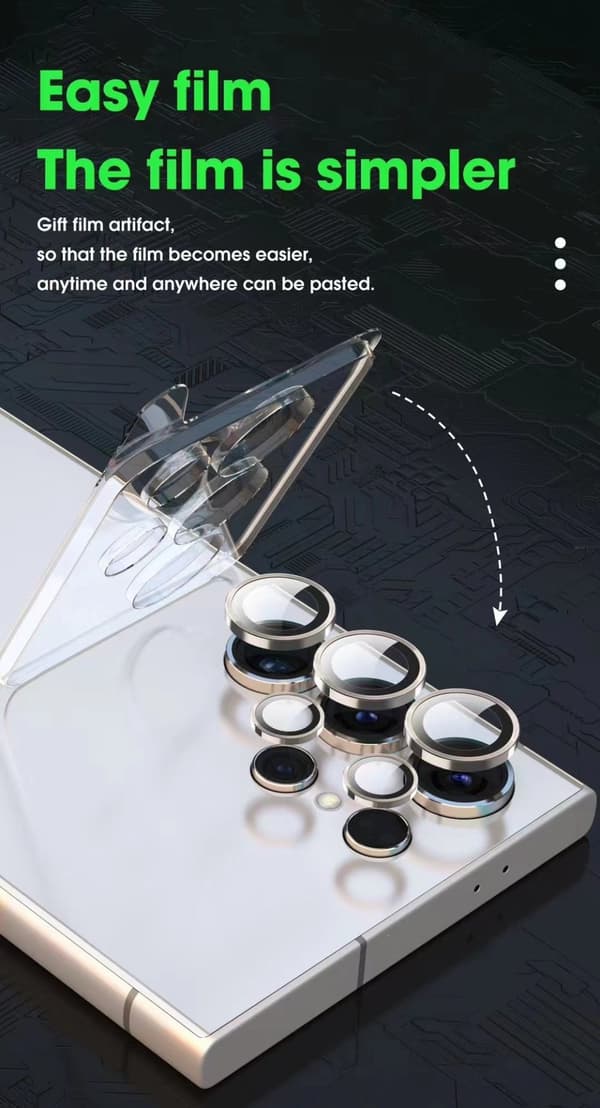 Samsung Galaxy S25 Linsskydd Härdat Glas - Svart