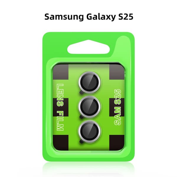 Samsung Galaxy S25 Linsskydd Härdat Glas - Svart
