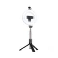 Miniatyrbild 1 av 6: Selfie-lampa teleskopisk med Bluetooth 5.2 stativ lätt kompakt XO svart