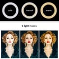 Miniatyrbild 3 av 4: 10" LED 12W ringljus med 1,1m stativ Maclean Energy MCE610