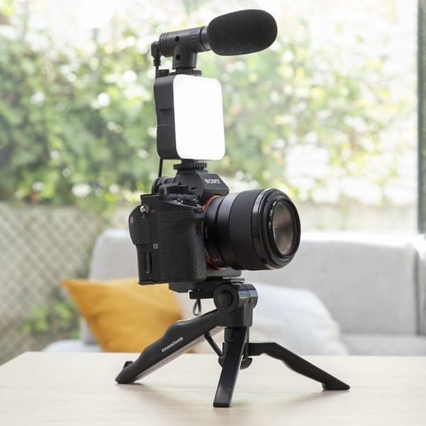 Vlogging-sæt med lys, mikrofon og fjernbetjening Plodni InnovaGoods 6 Dele