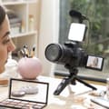 Miniatyrbillede 2 af 11: Vlogging-sæt med lys, mikrofon og fjernbetjening Plodni InnovaGoods 6 Dele