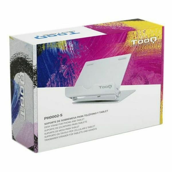 Mobil- eller tabletstøtte TooQ PH0002-S 90º 360º Sølvfarvet