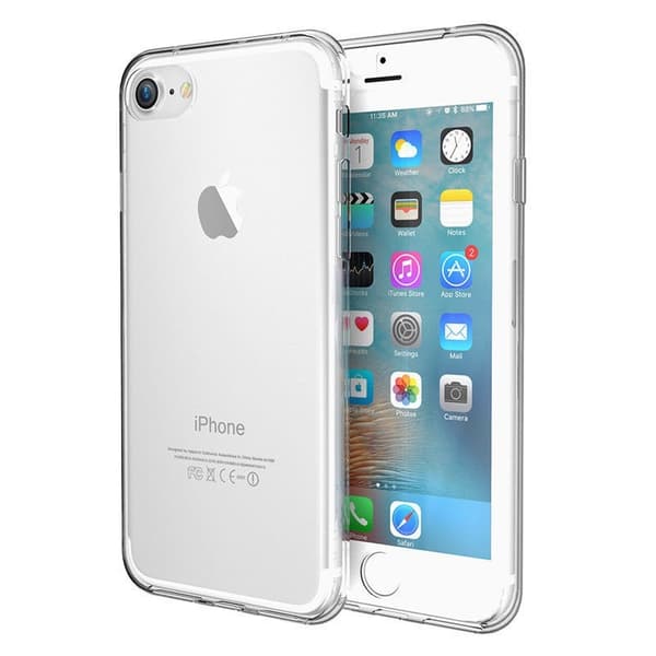 360° 2-delt silicone cover Apple iPhone 7 / 8 / SE (4.7") : farve - gennemsigtig