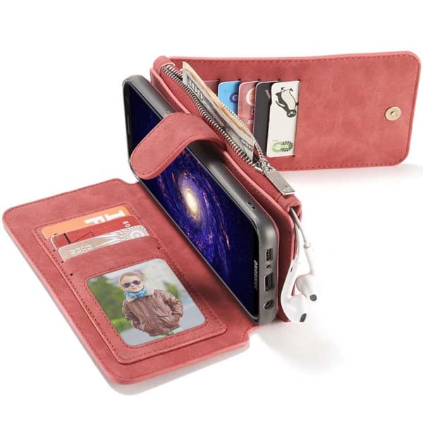 Multi Lommebok 14-kort Samsung Galaxy S8 Plus (SM-G955F) : Farge - RØD