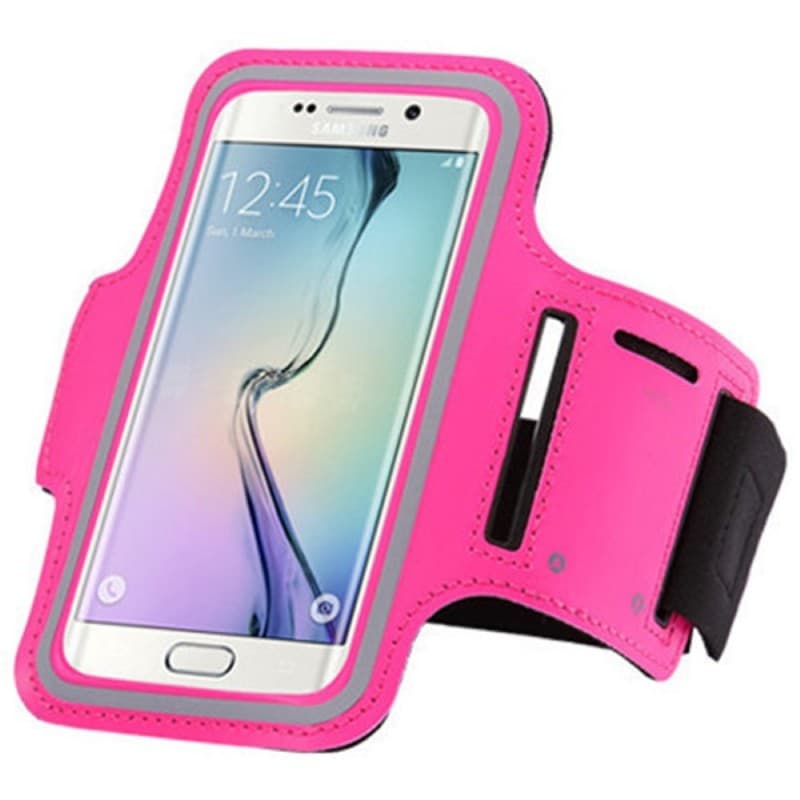 Sport armband Samsung Galaxy S6 Edge+/Note 1/2/3 : Färg - Mörk Rosa