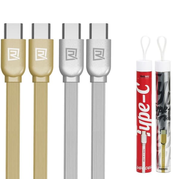 Remax ladekabel Type C 1m RC-046a : Farge - Gull