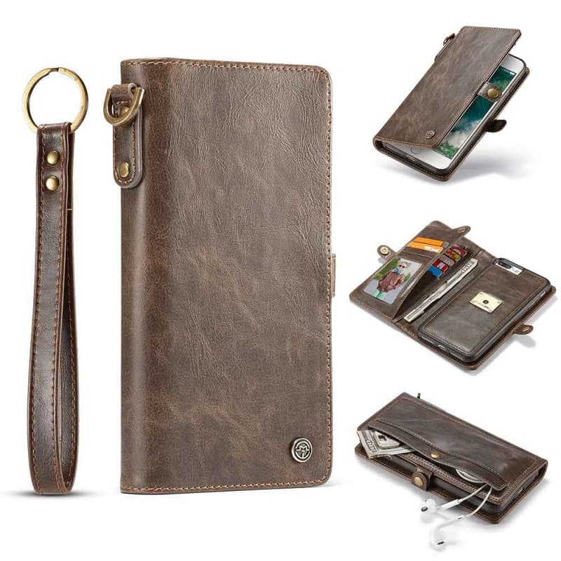 Multiplånbok CaseMe 2i1 6-kort Apple iPhone 7+ / 8+ : Färg - Brun