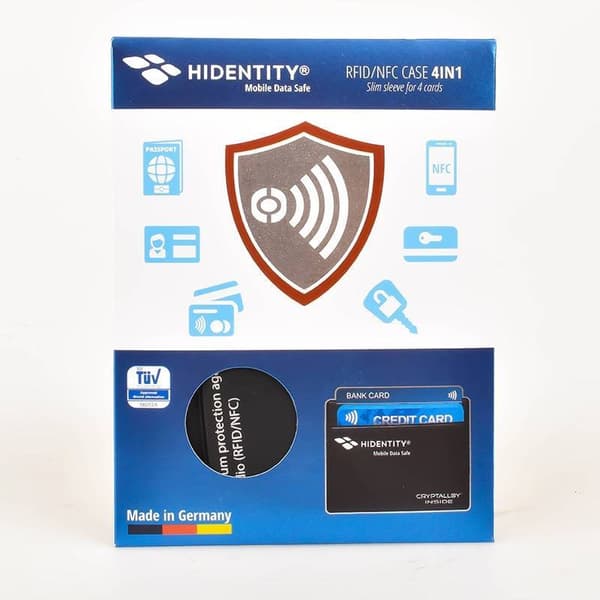 RFID sikret kreditkortholder, 4 kort