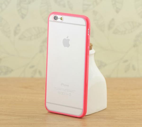 Transparent skal med färgad ram iPhone 6/6S