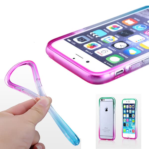 Gradient färgade Bumper till iPhone 6/6S - Olika färger Blå/Gul