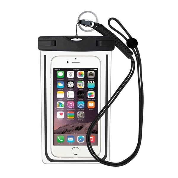 INF Vandtæt mobiltelefon cover til smartphone universal Sort 1-pack