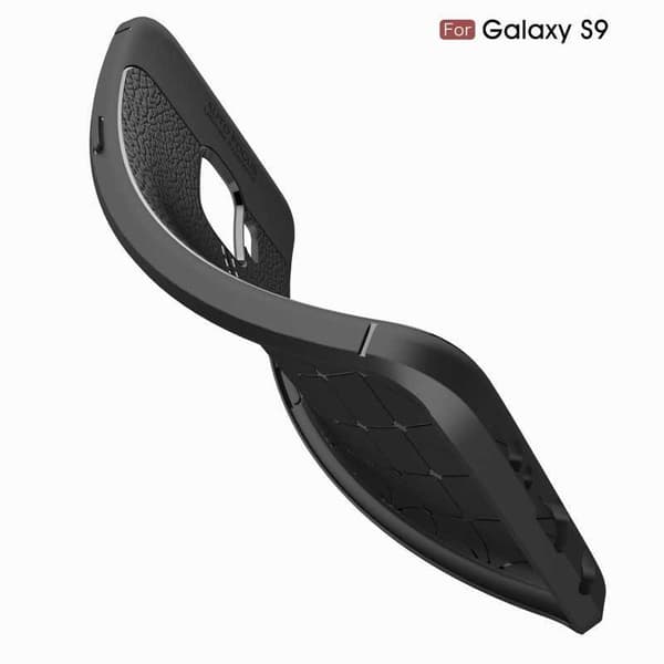 S9 Plus Stöttåligt & Stötdämpande Skal LeatherBack