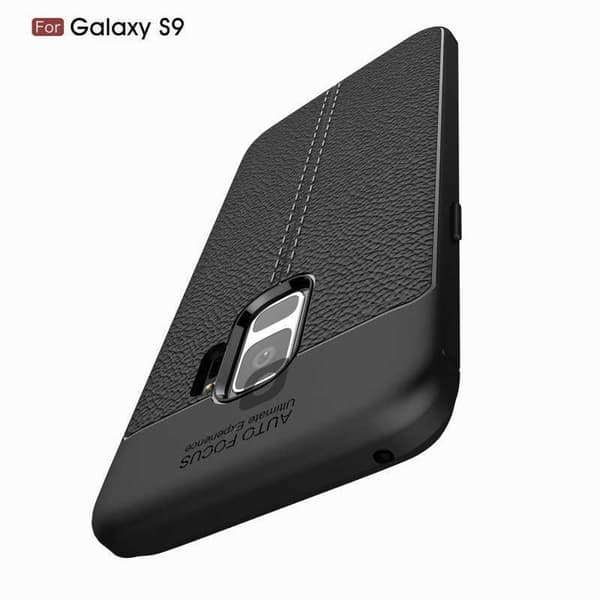 S9 Plus Stöttåligt & Stötdämpande Skal LeatherBack