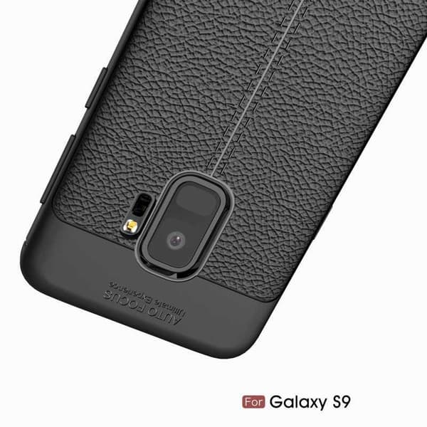 S9 Plus Stöttåligt & Stötdämpande Skal LeatherBack
