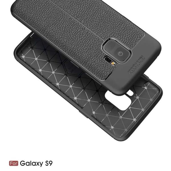 S9 Plus Stöttåligt & Stötdämpande Skal LeatherBack