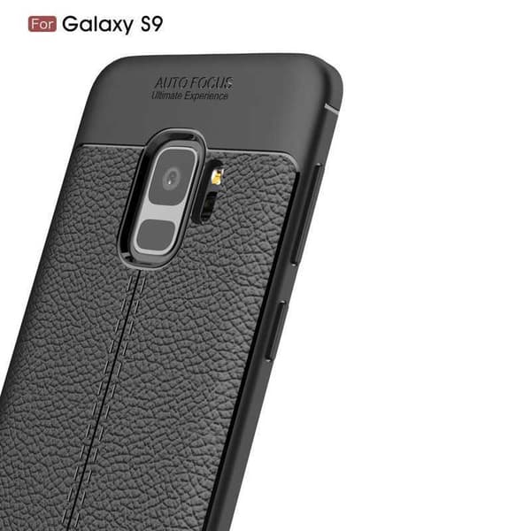 S9 Plus Stöttåligt & Stötdämpande Skal LeatherBack