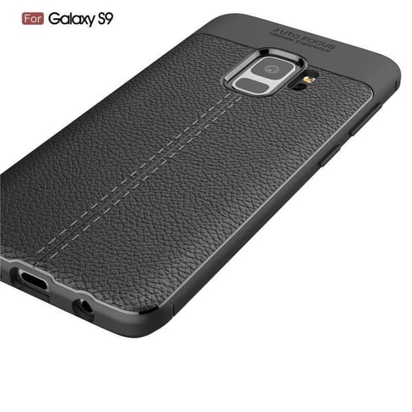 S9 Plus Stöttåligt & Stötdämpande Skal LeatherBack