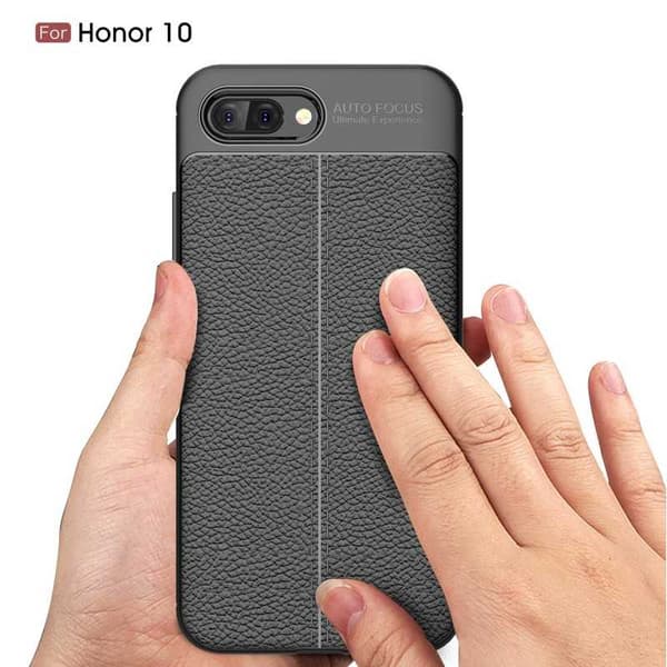 Honor 10 Stöttåligt & Stötdämpande Skal LeatherBack