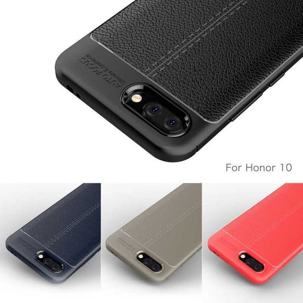 Honor 10 Stöttåligt & Stötdämpande Skal LeatherBack