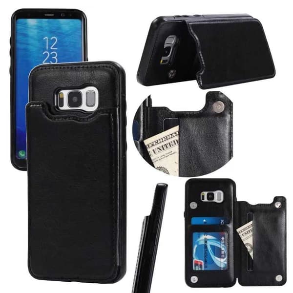 Samsung S8 Plus iskunkestävä kansikorttipidike 2-paikkainen Flippr