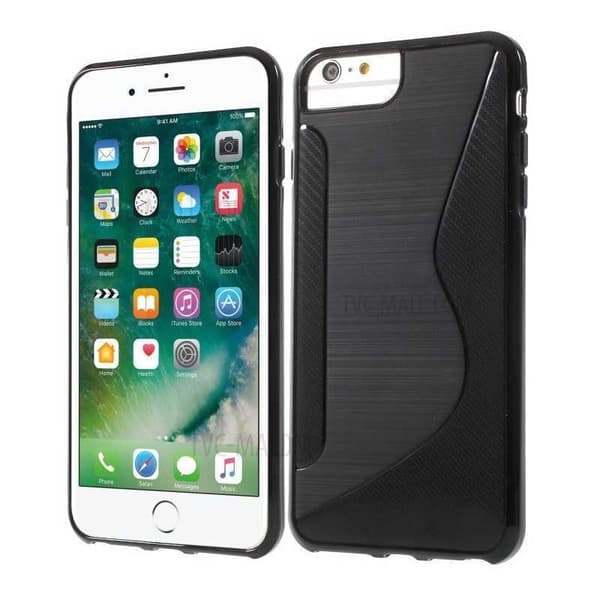 iPhone 6S Plus Ultra-ohut iskuja vaimentava S-Line-kotelo Svart