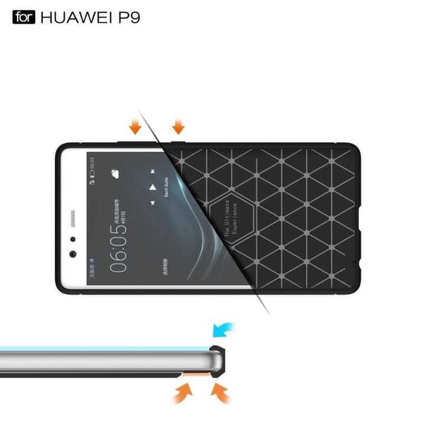 Huawei P9 Lite Stöttåligt Stötdämpande Skal SlimCarbon
