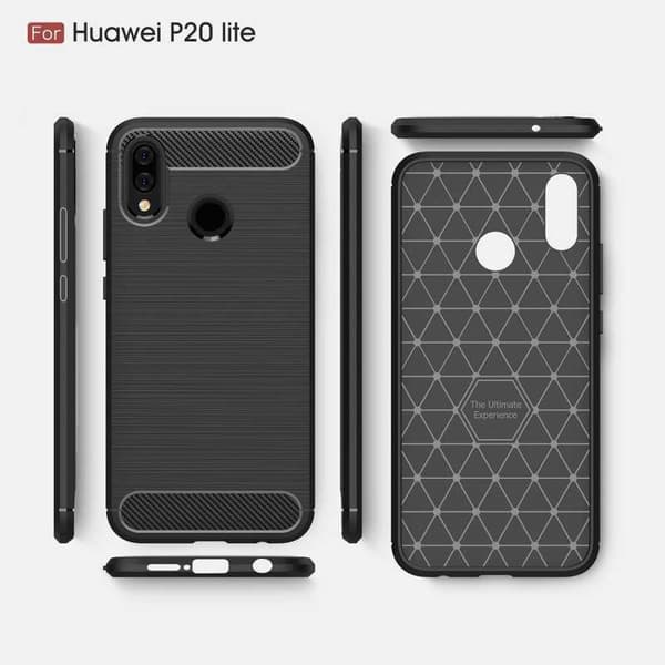 Huawei P20 Lite Stöttåligt Stötdämpande Skal SlimCarbon