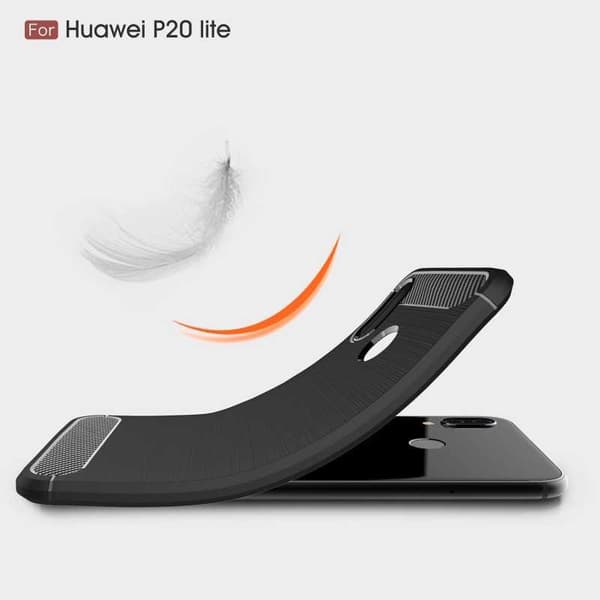 Huawei P20 Lite Stöttåligt Stötdämpande Skal SlimCarbon
