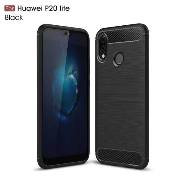 Huawei P20 Lite Stöttåligt Stötdämpande Skal SlimCarbon