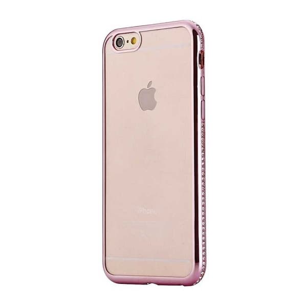 iPhone 7 Plus stødabsorberende gummicover med rhinsten