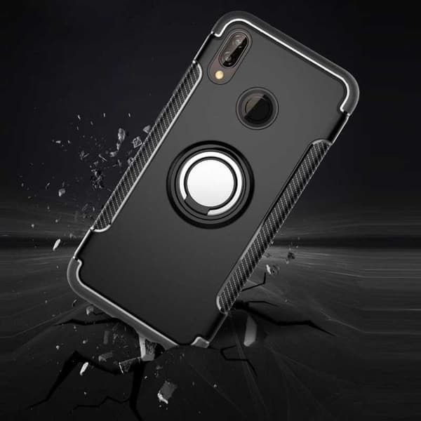 Huawei P20 Lite Praktisk Stöttåligt Skal med Ringhållare V2