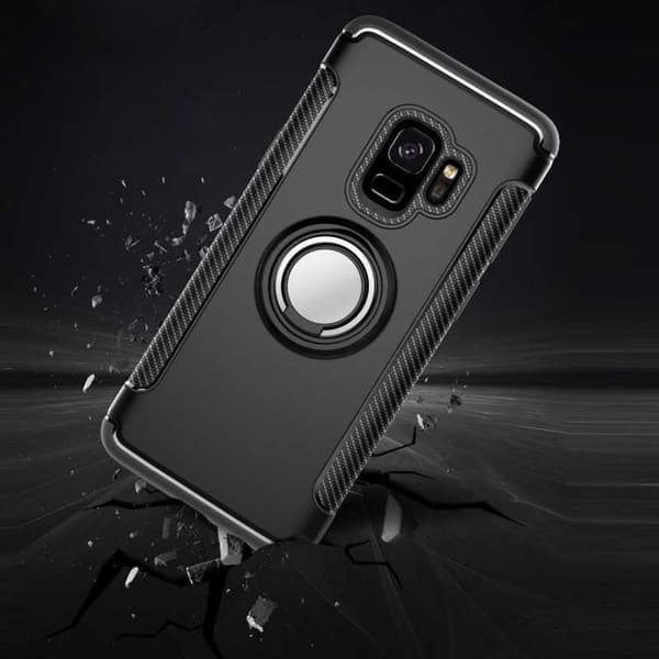 Samsung S9 Praktisk stødsikkert cover med ringholder V2