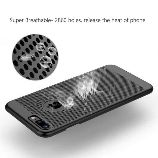 iPhone 7 Plus stødabsorberende ultratyndt gummibelagt etui Breeze